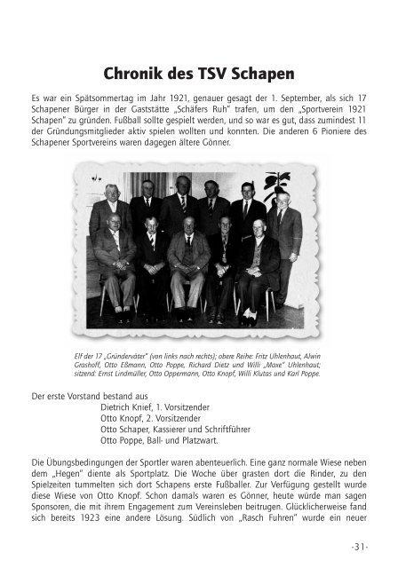 festschrift 2011 (9mb) - TSV 1921 Schapen e.V.