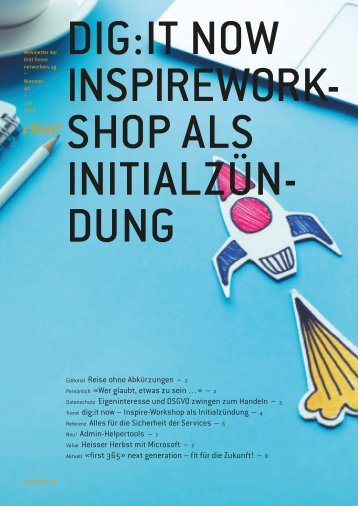 first!40 - der Newsletter der first frame networkers ag