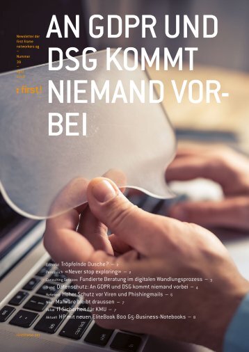 first!39 - der Newsletter der first frame networkers ag