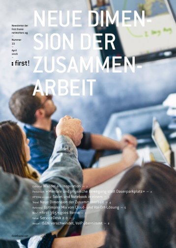 first!33 - der Newsletter der first frame networkers ag