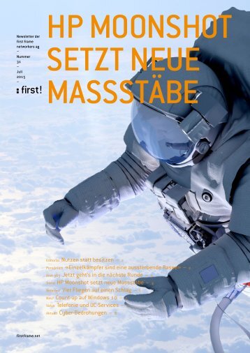 first!31 - der Newsletter der first frame networkers ag