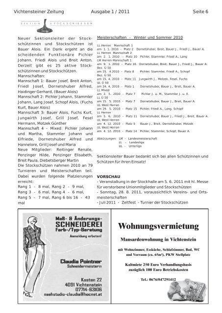 5 Jahre Vichtensteiner Zeitung - Gemeinde Vichtenstein