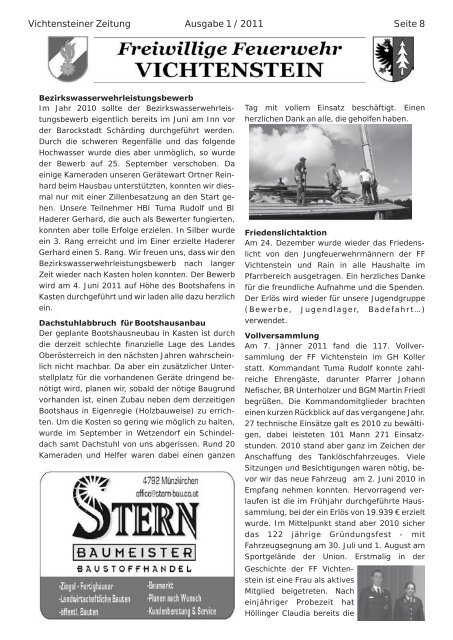 5 Jahre Vichtensteiner Zeitung - Gemeinde Vichtenstein