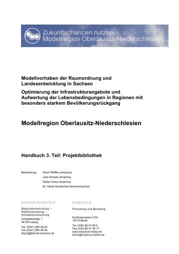 Modellvorhaben der Raumordnung und Landesentwicklung in ...