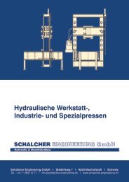 Prospekt Hydraulische Werkstatt-, Industrie- und Spezialpressen