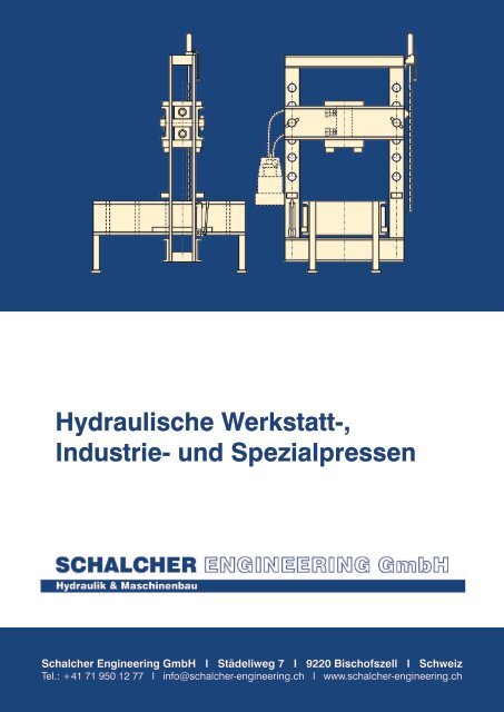 Prospekt Hydraulische Werkstatt-, Industrie- und Spezialpressen