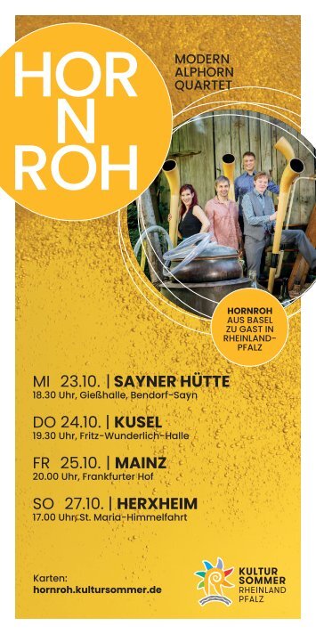 Hornroh Modern Alphorn Quartet