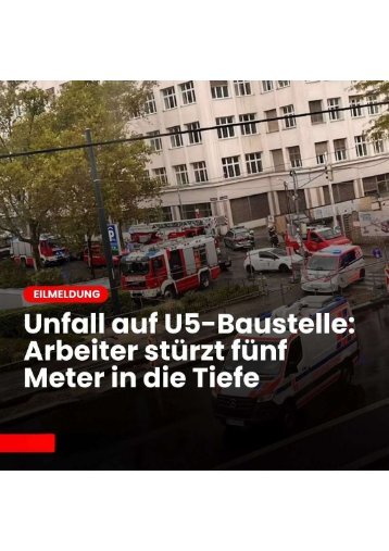 Arbeiter stürzt bei U-Bahn-Baustelle in Wien-Alsergrund