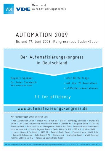 AutomAtion 2009 - Schildknecht AG