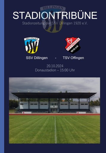 STADIONTRIBÜNE - AKTUELLE NEWS ZU DEN KREISLIGA-HEIMSPIELEN DER SSV DILLINGEN IM DONAUSTADION!