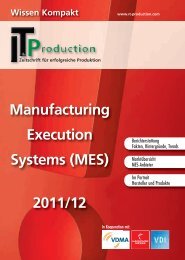 Manufacturing Execution Systems (MES) 2011/12 - IT & Produktion