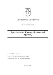 Epitaktische Eisenschichten auf Ag(001) - AG Wollschläger ...