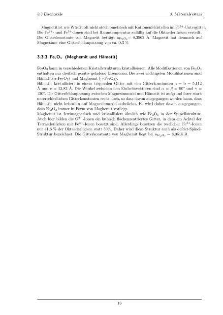 Oxidation von Eisenschichten auf MgO(001)-Substraten - Universität ...