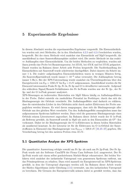 Oxidation von Eisenschichten auf MgO(001)-Substraten - Universität ...