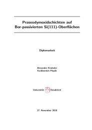 Praseodymoxidschichten auf Si(111)-Oberflächen - Universität ...