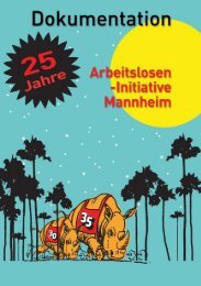 25 Jahre Arbeitsloseninitiative Mannheim - BAG-SB
