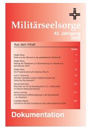 Dokumentation 43. Jahrgang 2005 - Katholische Militärseelsorge