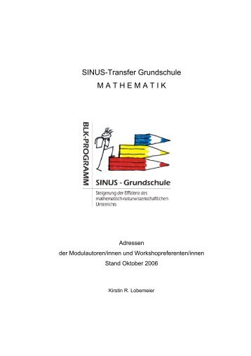 SINUS-Transfer Grundschule M A T H E M A T I K - GEONExT