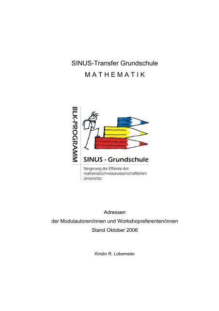 SINUS-Transfer Grundschule M A T H E M A T I K - GEONExT