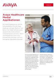 Avaya Healthcare Medial Applikationen