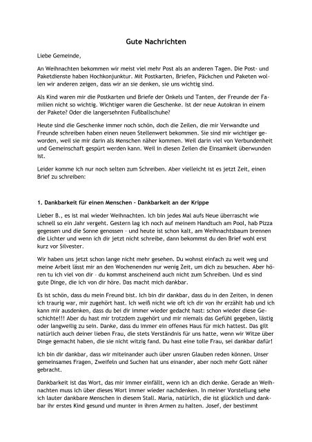 Gute Nachrichten Emk Fellbach