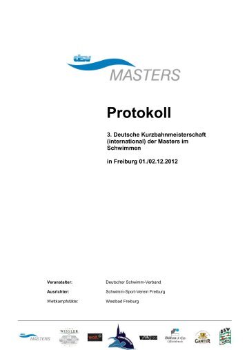Protokoll - SG-Dortmund Master Schwimmen.