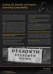 Scaling & De-growth 