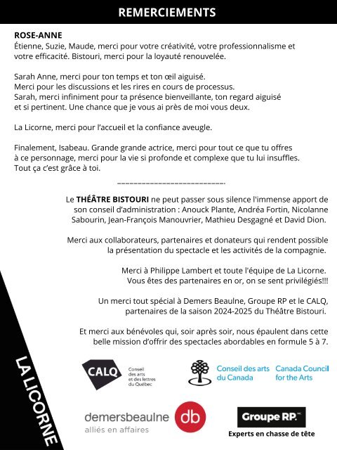 Faire mal - Programme de soirée
