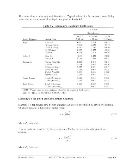 Hydraulics, Sedimentation and Erosion - New Mexico Department of ...