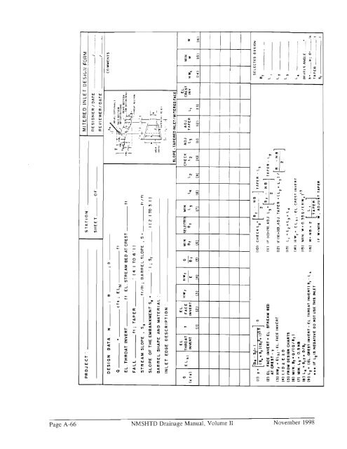 Hydraulics, Sedimentation and Erosion - New Mexico Department of ...