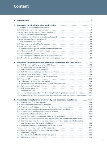 Interim report of the HELCOM CORESET project