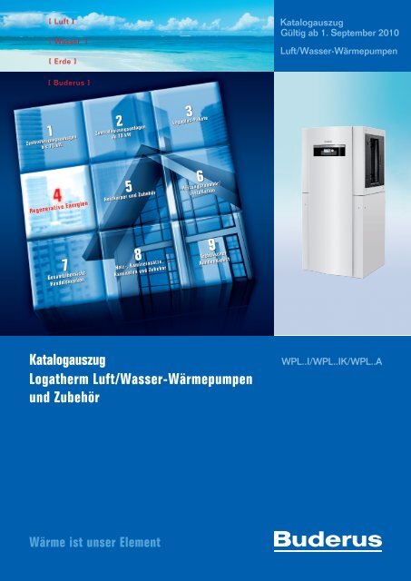 Katalogauszug Logatherm Luft/Wasser-Wärmepumpen ... - Buderus