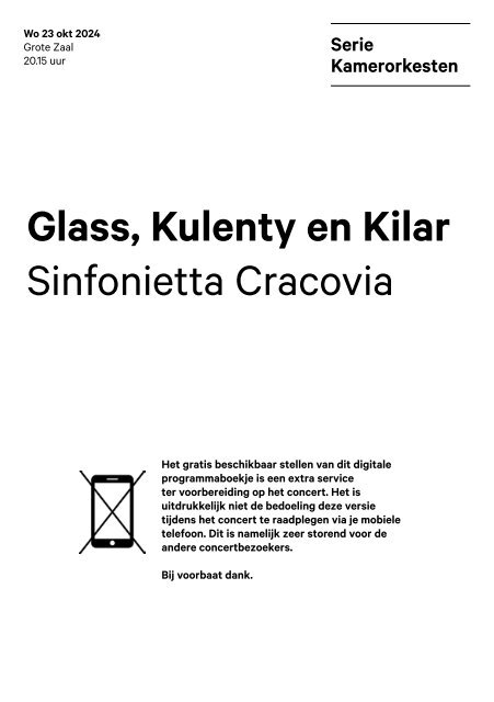 2024 10 23 Glass, Kulenty en Kilar