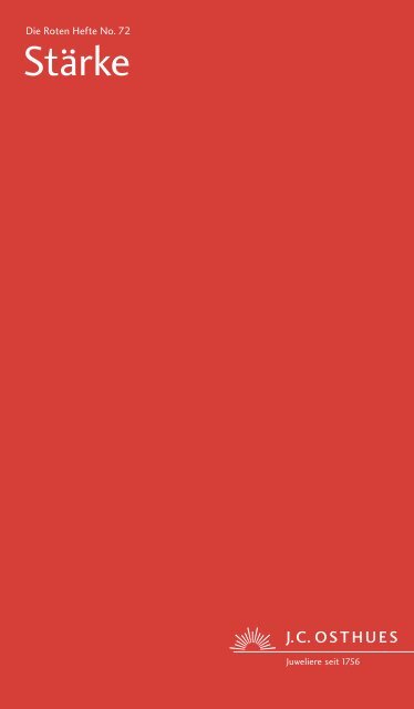 Juwelier J.C. Osthues – Rotes Heft Nr. 72 – Stärke