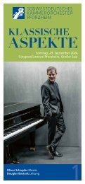Klassische Aspekte - Südwestdeutsches Kammerorchester Pforzheim