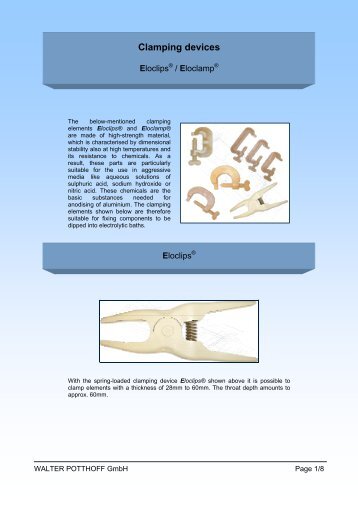 Clamping devices - WALTER POTTHOFF GmbH