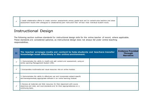 NCVPS Evaluation Tool for Online Teachers - North Carolina Virtual ...