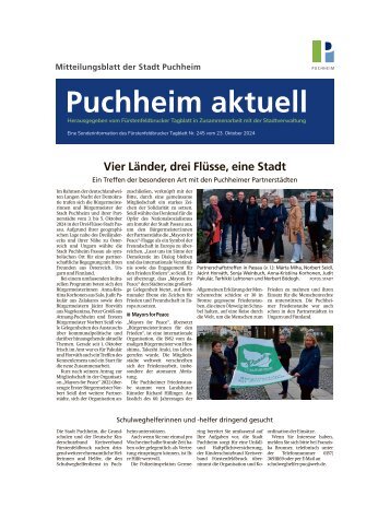 Mitteilungsblatt der Stadt Puchheim | Oktober 2024