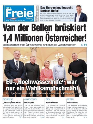Van der Bellen brüskiert 1,4 Millionen Österreicher!