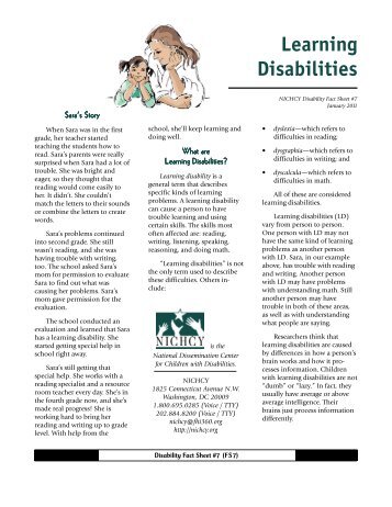 Learning Disabilities - nichcy