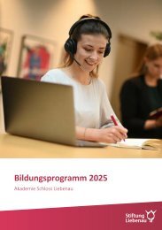 Bildungsprogramm 2025 - Akademie Schloss Liebenau