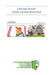 Littering-Dossier Schule auf dem Bauernhof