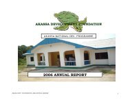 2006 ANNUAL REPORT - pro natura international (nigeria)