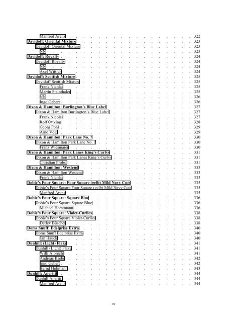 Table of Contents - DAFT - die De.Alt.Fan.Tabak