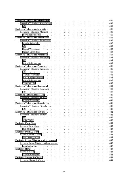 Table of Contents - DAFT - die De.Alt.Fan.Tabak