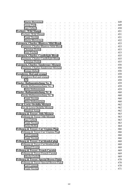 Table of Contents - DAFT - die De.Alt.Fan.Tabak