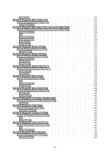 Table of Contents - DAFT - die De.Alt.Fan.Tabak