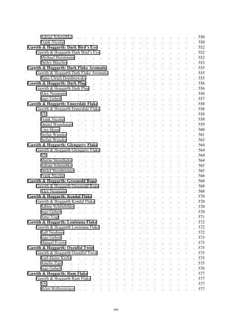 Table of Contents - DAFT - die De.Alt.Fan.Tabak