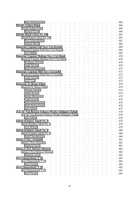 Table of Contents - DAFT - die De.Alt.Fan.Tabak