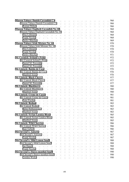 Table of Contents - DAFT - die De.Alt.Fan.Tabak